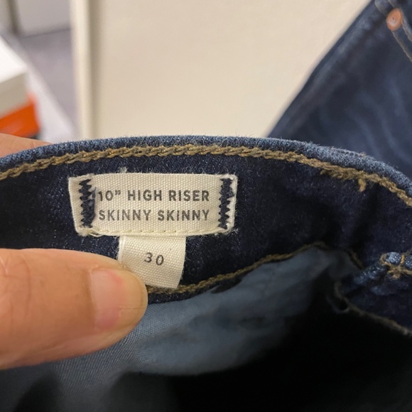 MADEWELL NEW! 10” High Rise Skinny Dark Wash Size 30 - Picture 4 of 7